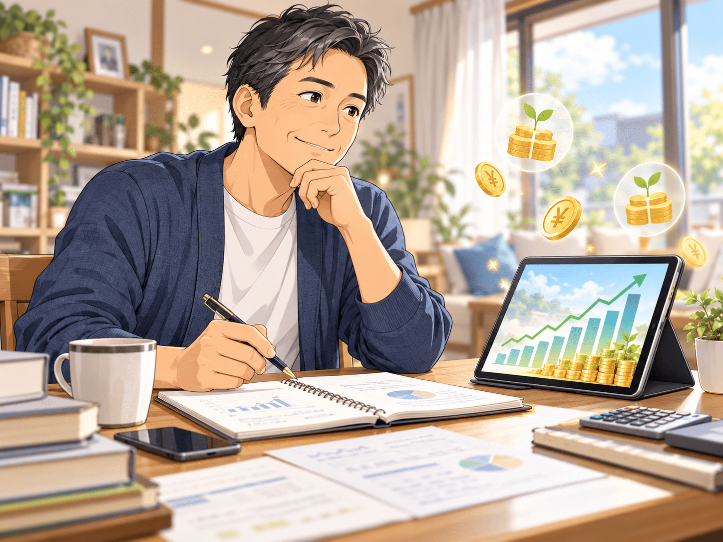 高配当株投資について考える投資家のイメージ